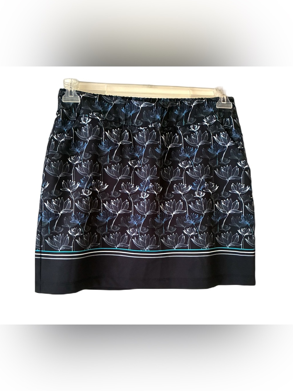 Kyodan Golf Skirt/Skort, Sz. S, Black w/ Floral Print, Under Shorts w/ Pocket